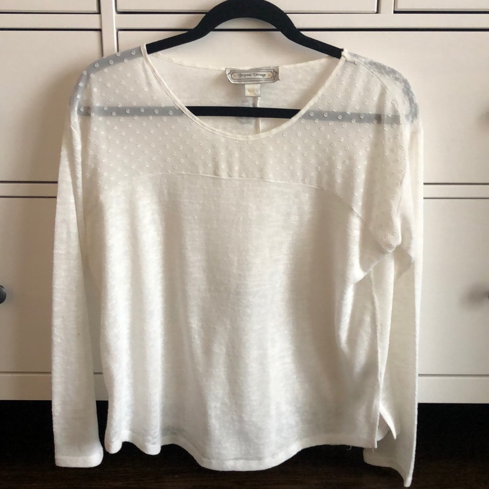 Stitch Fix Beyond Vintage Swiss Dot Top Size S